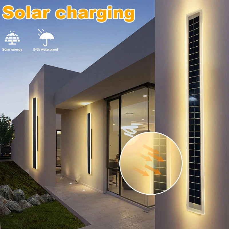 Energy Savers Modern Outdoor Waterproof LED Solar Wall Lamp