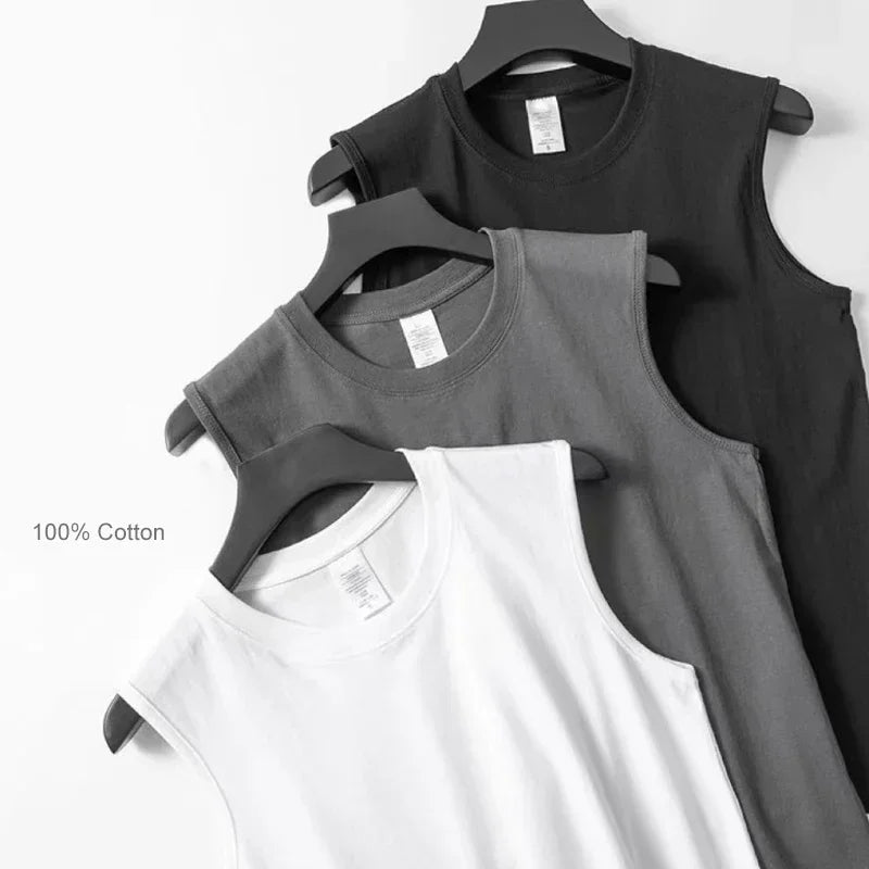 Summer Dusk Basic 100% Cotton Mens Tank