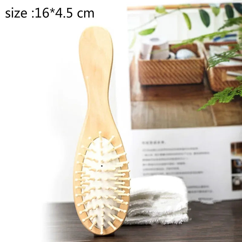 Premium Wooden Bamboo Hair Brush Improve Hair Growth Wood Hair Brush Prevent Loss Comb Bamboo Comb Teeth