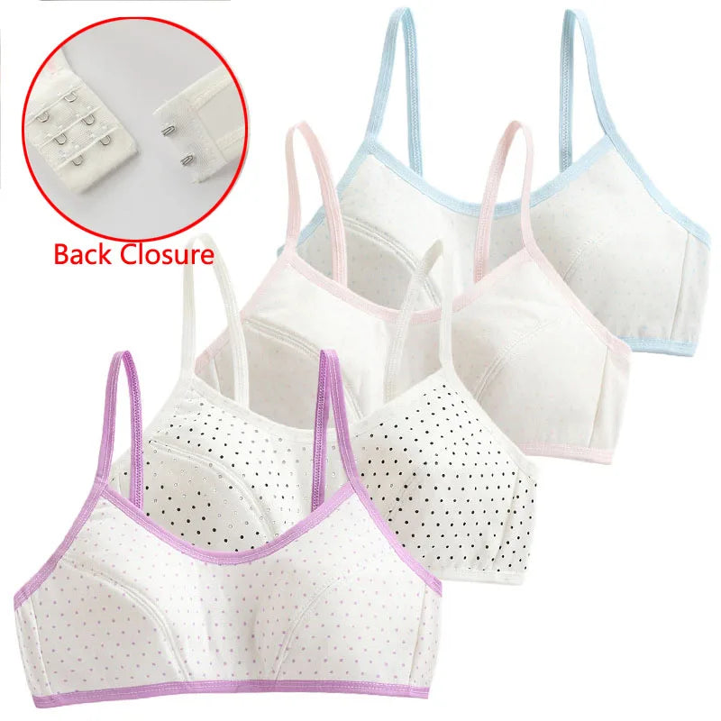 Bellflower Bloom Lace Top 4Pcs Cotton Girls Training Bra