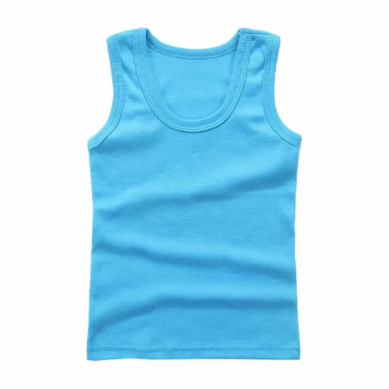 Kids Underwear Boys Vests Children Summer Vest Tops for Girls Solid Tank Top Boy Clothes Cotton Tees Sleeveless 2 to 12Y