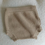 Sand Desert Knit Cotton Baby Sweater & Shorts Set