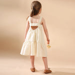 Bluebell Ruffles Sleeveless Cotton Linen Girls Dress