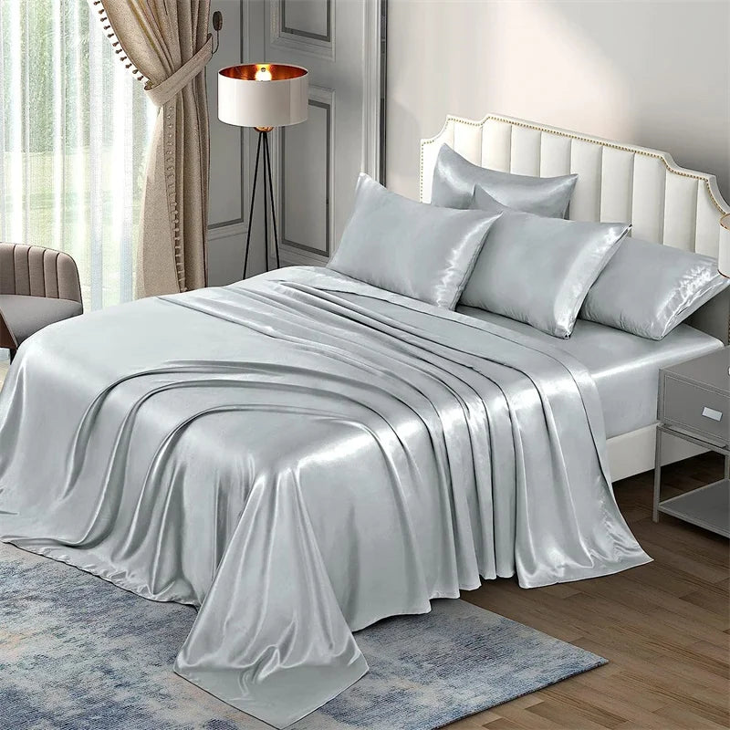Fine Velvet Fitted 100% Mulberry Silk Bed Sheets