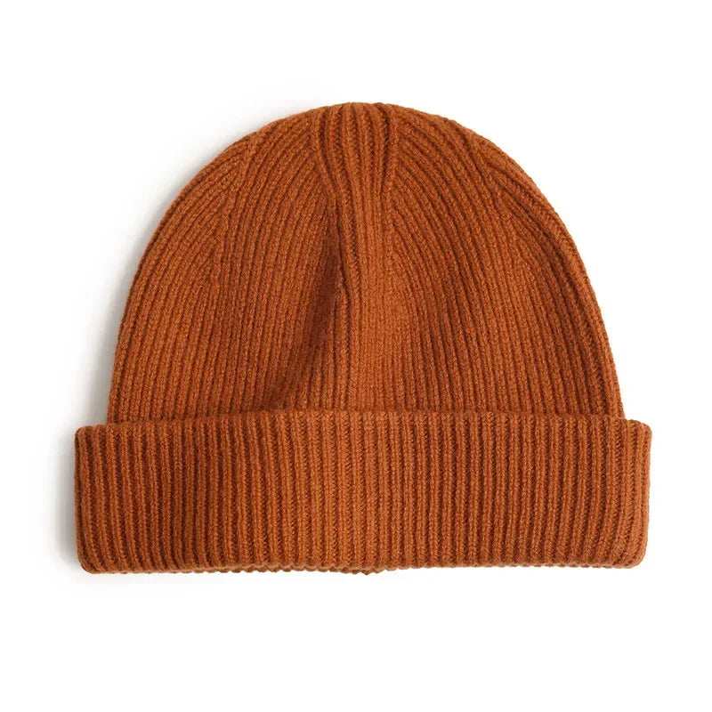 Snow Mountain Knit Beanie 100% Wool Hat