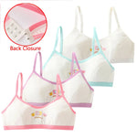 Bellflower Bloom Lace Top 4Pcs Cotton Girls Training Bra