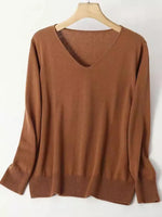 October Mist V-Neck Silk Cashmere Womens Pullover