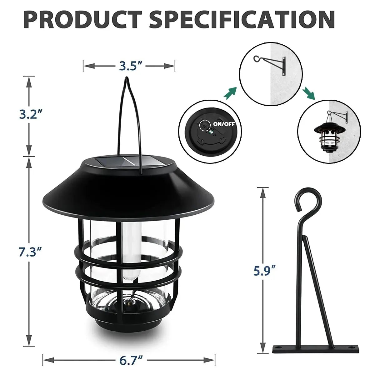 Energy Savers Outdoor Stainless Steel Solar Lantern