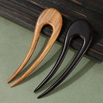 Fashion Wooden Chinese Hair Sticks Hairpin U Shaped Hair Forks Hair Styling Tools Headwear Women Hair Bun