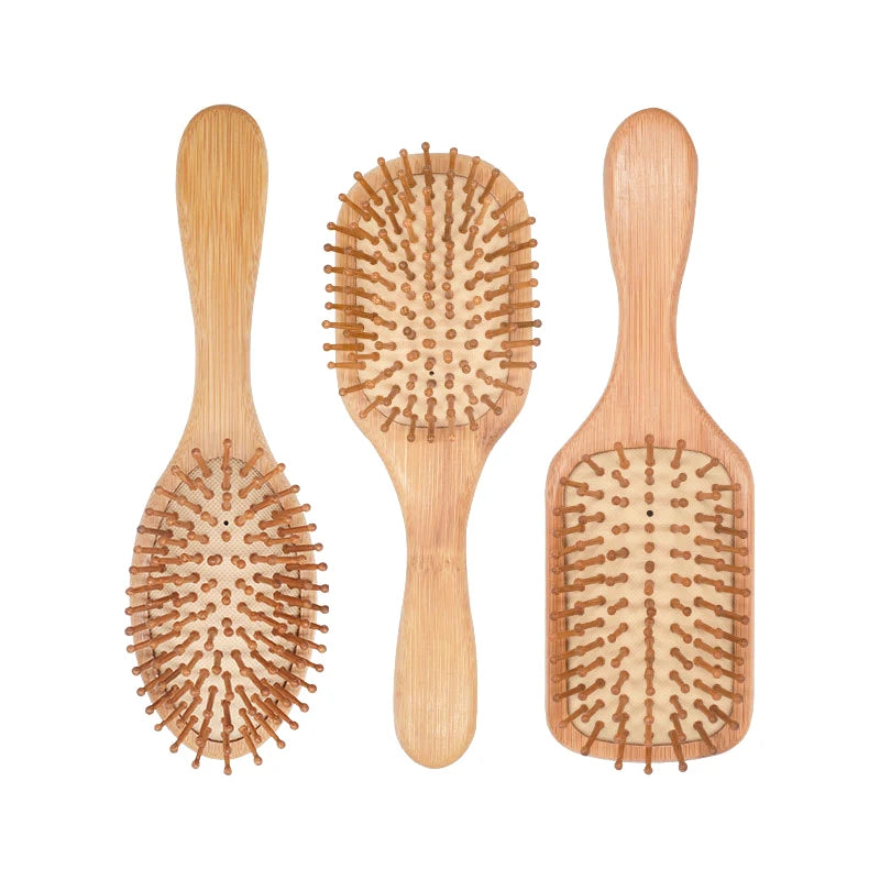 Natural Strands 100% Bamboo Hair Brush Prevents Hair Loss