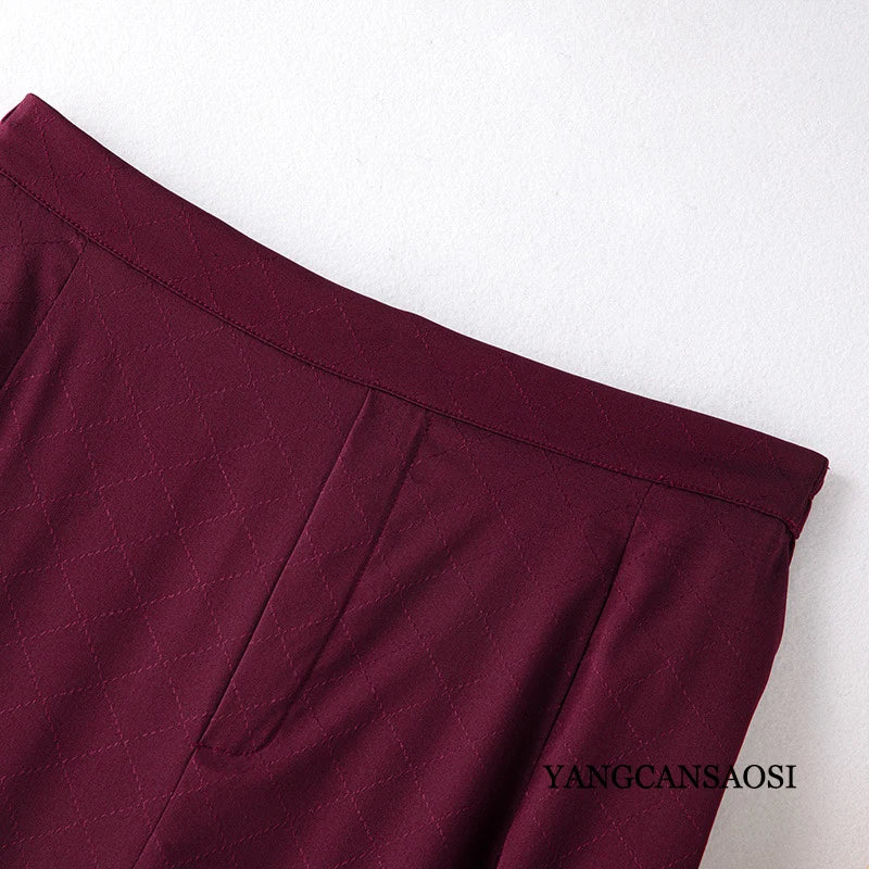 Purple Plum Silk Womens Pants