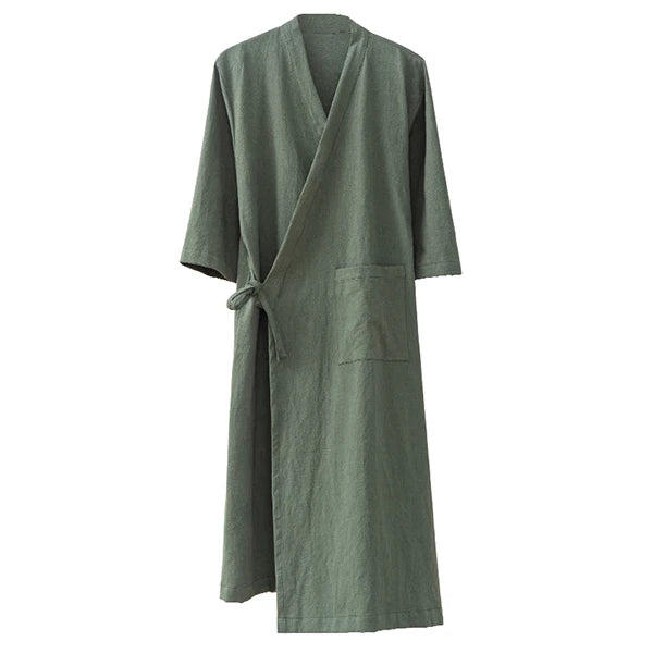 Hanfu pajamas, Men's Cotton And Linen Bathroom Bathrobes, Women's Long Dressing Gowns, Japanese Kimono Style Homestay Hotel, SPA