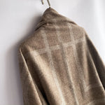 Sandy Wind Geometric Oversized Cashmere Wool Womens Scarf