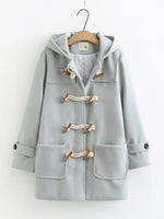 Azul Winter Hooded Wool Cotton Womens Coat