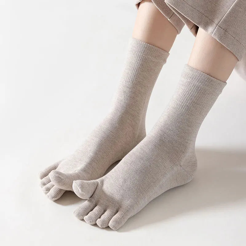 Bells of Ireland Five Finger Non-Slip Organic Cotton Womens Socks Woman