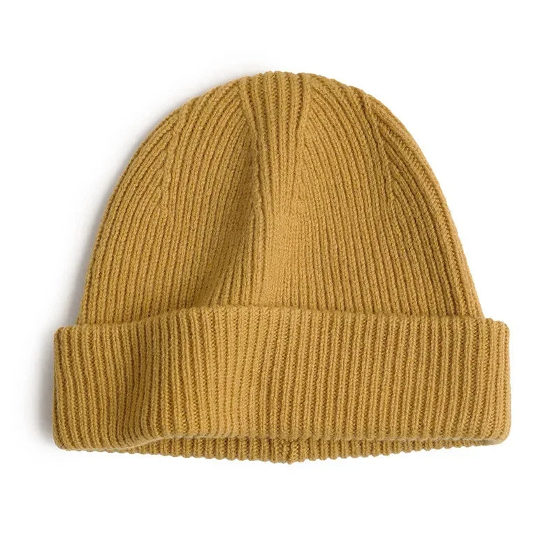 Snow Mountain Knit Beanie 100% Wool Hat