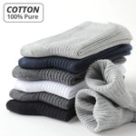 Warm Cozy 5Pcs 100% Cotton Mens Socks