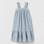 Bluebell Ruffles Sleeveless Cotton Linen Girls Dress