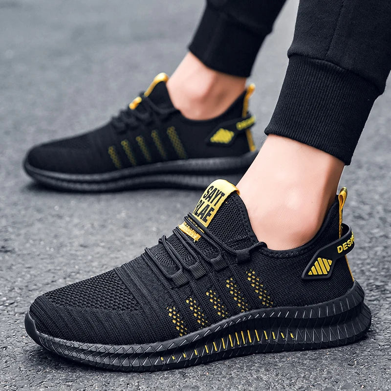 Breathable Men's Casual Sneakers Lightweight Outdoor Men Sneakers Anti-slip Flexible Male Running Shoes Comfortable Tennis