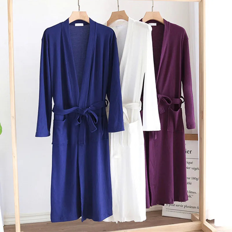 Plus Size Cotton Bathrobe For Women New Spring Autumn Home Wear Night Robes Long Sleeve Kimono Sleepwear vestidos de novia XXL