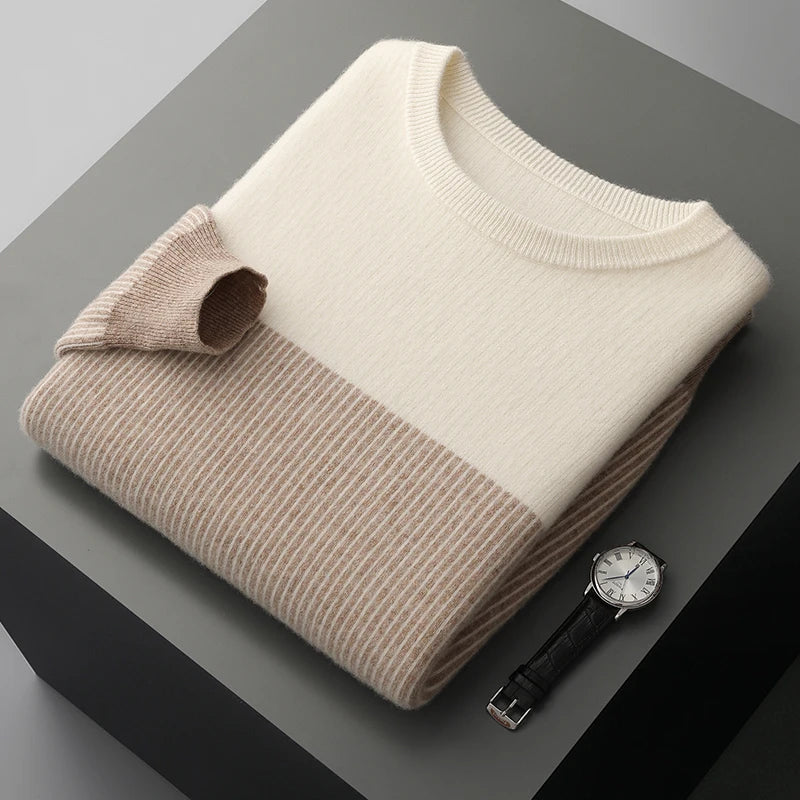 Artic Sands 100% Merino Wool Cashmere Mens Sweater