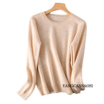 Women's Round Neck Cashmere Sweater Base Layer Underneath Sweater Sweater Women's and Winter New Style