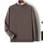 Men Fall winter 100% cashmere pullover Loose fashion cashmere sweater men's half turtleneck pullover warm bottom knit shirt