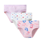 Pink Peonies 3Pcs Cotton Girls Underwear