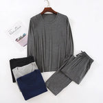 Cozy Retreat Long Sleeve Shirt & Pants Viscose Mens Lounge Set