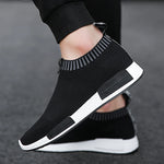 Men's Spring Summer Sock Casual Shoes Breathable Mesh Fabric Walking Running Sports Trainers Man Jogging Sneaker Slip on