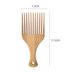 Anti-static Natural Bamboo Hair Pick Comb Scalp Massage Long Tooth Detangling Combs Afro Hair Lift Styling Accessories