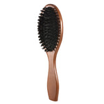 Natural Boar Bristle Hair Brush Women Comb Oval Anti-static Paddle Hair Extension Brush Scalp Massage Beech Wooden Handle