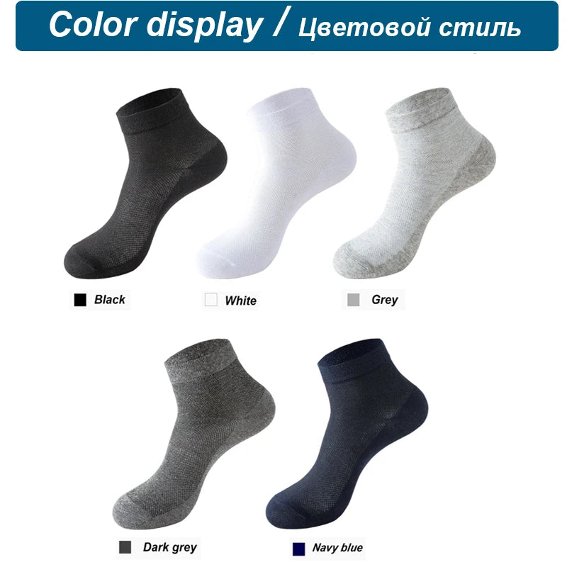 Sports Fit 5Pcs Breathable Casual Athletic Organic Cotton Mens Socks