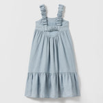 Bluebell Ruffles Sleeveless Cotton Linen Girls Dress