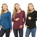 Long Sleeve Pregnancy Maternity Clothes Breastfeeding Tops For Pregnant Women Nursing Top Maternity T-shirt Freeshipping