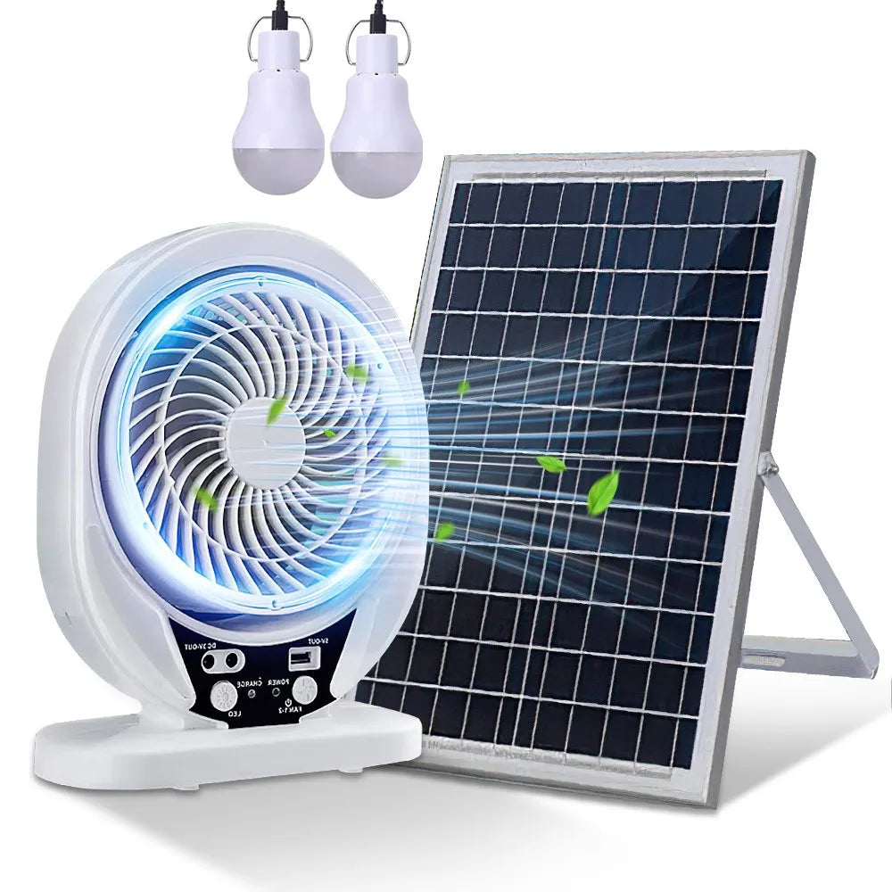 Energy Savers Rechargeable Camping Solar Powered Fan