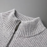 100 pure cashmere sweater men's Cardigan full zip coat 2023 winter loose large size thickened brand sweater trend