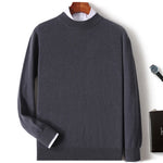 Men Fall winter 100% cashmere pullover Loose fashion cashmere sweater men's half turtleneck pullover warm bottom knit shirt