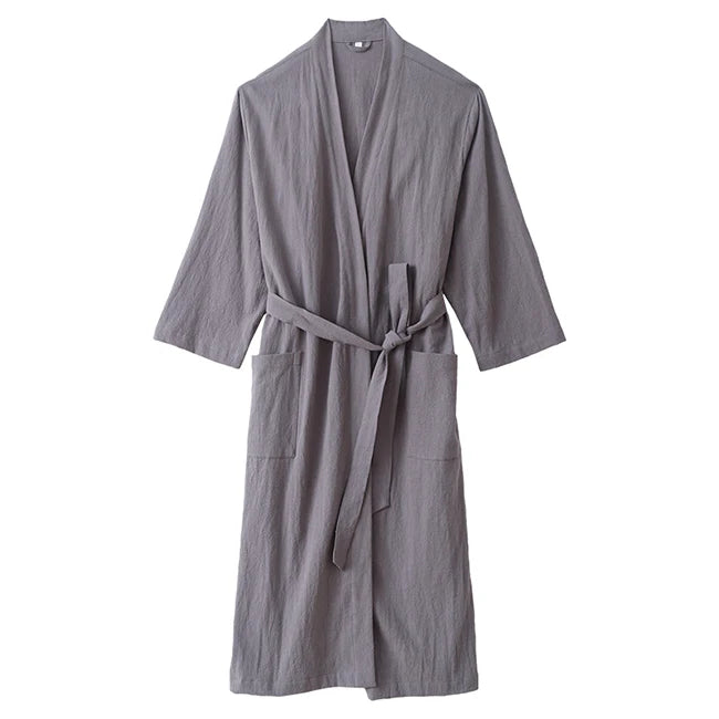 Hanfu pajamas, Men's Cotton And Linen Bathroom Bathrobes, Women's Long Dressing Gowns, Japanese Kimono Style Homestay Hotel, SPA