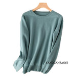 Women's Round Neck Cashmere Sweater Base Layer Underneath Sweater Sweater Women's and Winter New Style