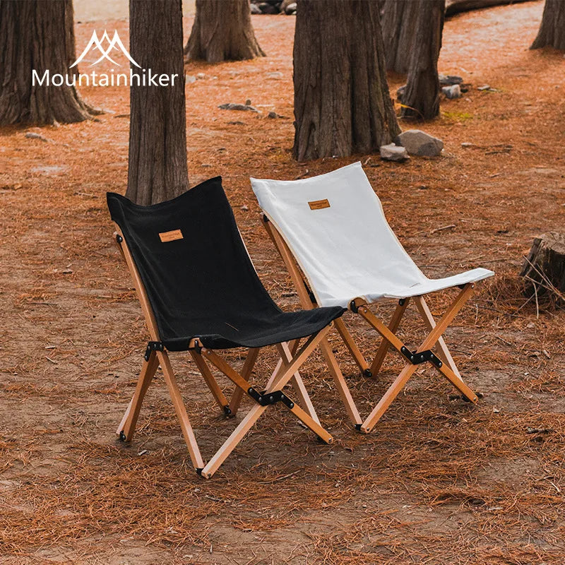 Outdoor Solid Wood Folding Chair Portable Beach Chair Camping Fishing Picnic Foldable Beech Ann Cotton Canvas Butterfly Chair