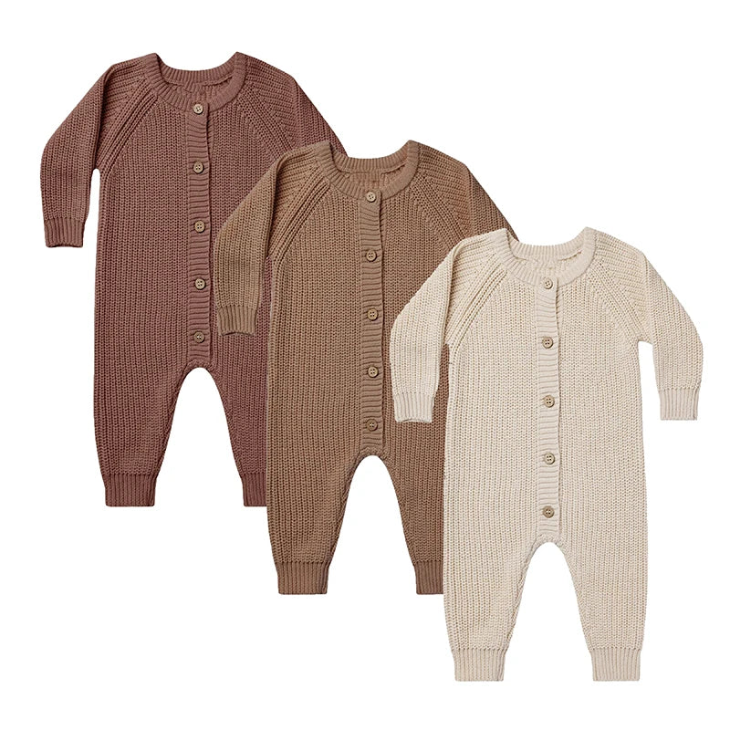 Maple Leaf Knit 100% Cotton Baby Boys & Girls Jumpsuit
