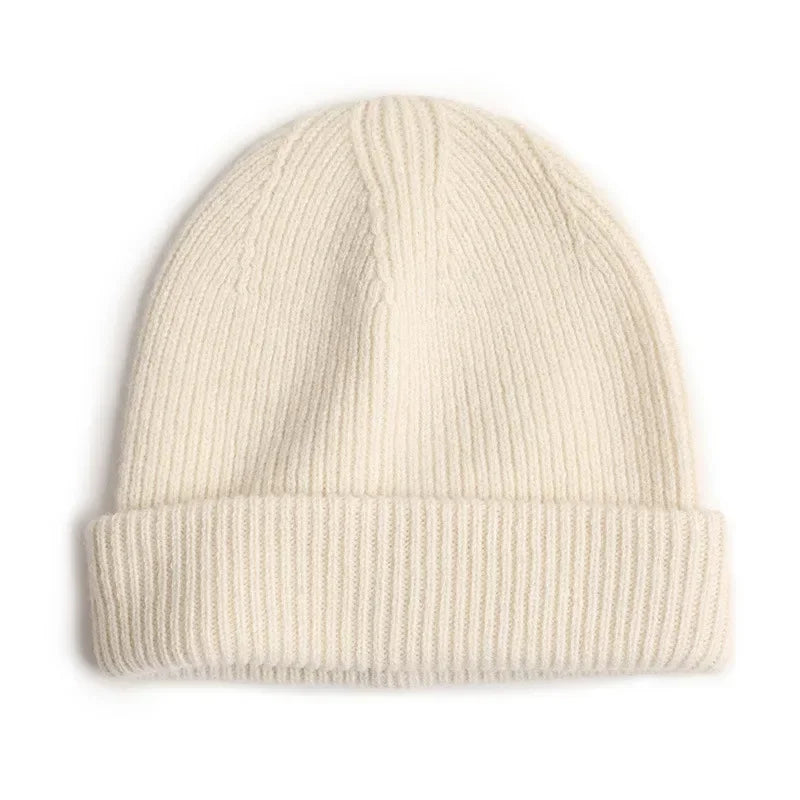 Snow Mountain Knit Beanie 100% Wool Hat