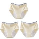 3pcs Girl Menstrual Panties Women's Physiological Briefs Ladies Period Leak Proof Panty High Waist Cotton Underwear