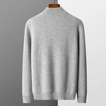 Gray Skies Zipped Cashmere Mens Cardigan