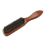 Professional Soft Boar Bristle Wood Beard Brush Hairdresser Shaving Brush Comb Men Mustache Comb Kit With Gift Bag Hair Comb Set