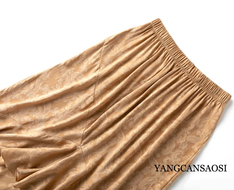 Gold Springs Silk Womens Skirt