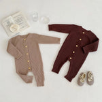 Maple Leaf Knit 100% Cotton Baby Jumpsuit