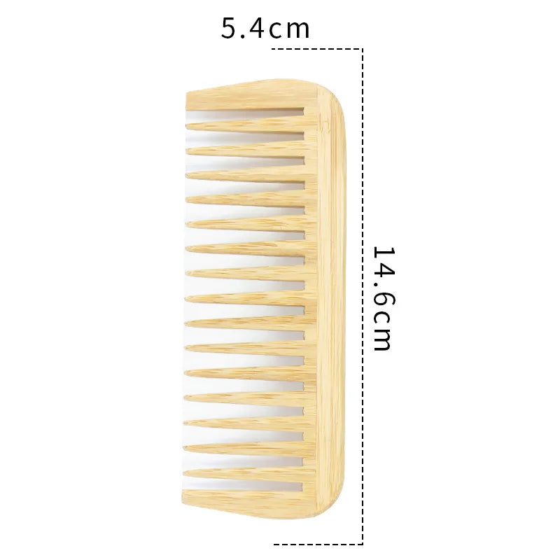 Natural Strands Detangling Anti-Static Bamboo Wide Tooth Combs For Curly Hair