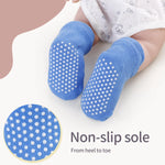 Blueberry Blues 6Pcs Non-Slip Ankle Organic Cotton Baby Socks